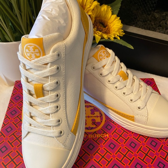 TORY BURCH CANVAS COURT SNEAKERS - Picture 2 of 9